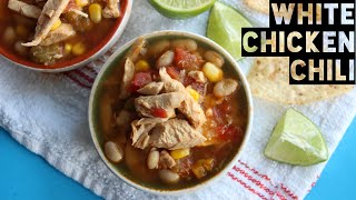 Healthy Chili Meal Prep Recipe  How To Make White Chicken Chili [upl. by Kachine]