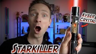 Coolest Lightsaber Ever Starkiller Neopixel Lightsaber Review from Artsabers [upl. by Thorner]