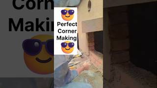 Perfect Plastering Corner ।। Amazing Plaster Corner Making ।। shorts civilengineering engineering [upl. by Trutko]