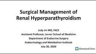 Surgical Management of Renal Hyperparathyroidism [upl. by Bibbie316]