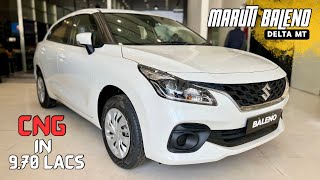 2024 Maruti Baleno Delta CNG Best VFM Variant MotorVahan [upl. by Nauqram]