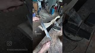 Drawknife work Shaping an axe handle eye [upl. by Audrye]