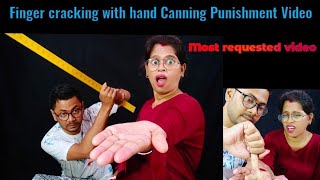 Finger cracking with hand Canning punishment hand canning finger cracking SusmitaDebnathVlog [upl. by Adyl]