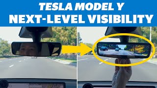 TESLA MODEL Y  CrystalClear Digital Rearview Upgrade [upl. by Henden]