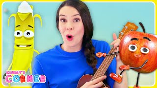 Apples amp Bananas Song  Healthy Food Nursery Song for Kids  Kimmys Corner Learning for Toddlers [upl. by Sibie]