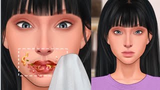 Lips have become too much infectiongamessimplemakeupforweddingparty cartoon skincare animation [upl. by Mungovan]