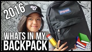 Whats In My Backpack 2016 [upl. by Nilrac]