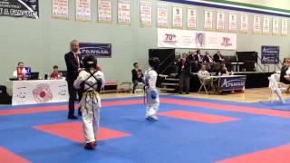 World ChitoRyu Karate BOGU Cup Championships 2016 Maxwell kumite first matchpart1 [upl. by Anees607]