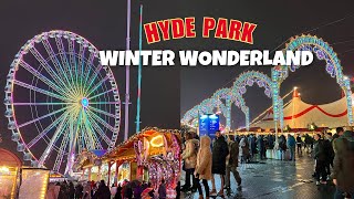 Hyde Park Winter Wonderland London Vlog 2024 Rides Food and Fun ❄️🎡 [upl. by Einallem]