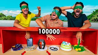 Hand in the Hole Challenge Blindfold🤣 जहा हाथ गया वो खाना पड़ेगा🔥 Gone Hilarious [upl. by Acinonrev]