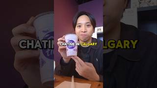 I Tried The Taro Slush From Chatime In Calgary Alberta [upl. by Anetta184]