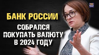 Банк России собрался покупать валюту в 2024 Ждём падение рубля [upl. by Rodrique]