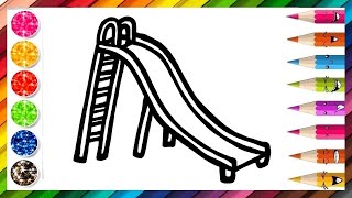 Comment Dessiner Un Toboggan Apprendre à Dessiner et colorier  Coloriage Magique [upl. by Leahpar]