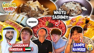 SPEECHLESS MAKAN DI RESTORAN JEPANG LANGGANAN PANGERAN DUBAI  WASEDABOYS WORLD TRIP 59 [upl. by Nrehtac]