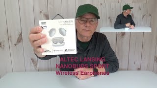 ALTEC Lansing NANOBUDS Sport Bluetooth Earbuds Unboxing [upl. by Irrabaj537]