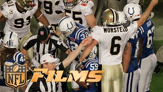 9 Saints Surprise Onside Kick  NFL Films  Top 10 Super Bowl Plays [upl. by Bjorn174]