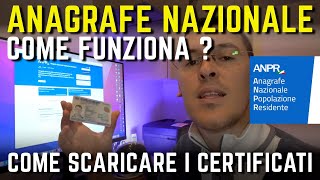 ANAGRAFE NAZIONALE ONLINE come FUNZIONA e SCARICARE CERTIFICATI online dal 15 Novembre [upl. by China]