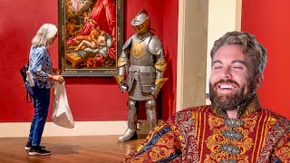 Sneaking a Knight into a Museum to Scare People [upl. by Assil656]