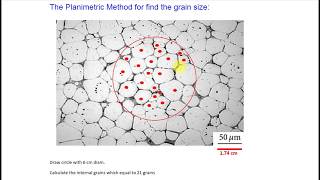 Example for the planimetric Method for grain size measurement [upl. by Idner]