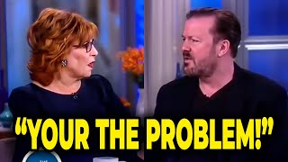 Ricky Gervais Calmly TRASHES Wokeness Infront of Whoopi Goldberg amp The View on LIVE TV [upl. by Yekcir]