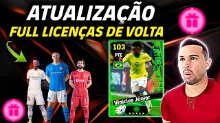 ATUALIZAÇÃO FULL LICENÇAS DE VOLTA FINALMENTE NO EFOOTBALL 2024 MOBILE [upl. by Eeresed]