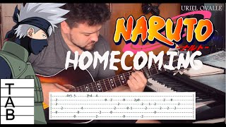 Naruto Homecoming cover tutorial Guitar tabs [upl. by Atte]