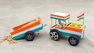 26 January Project School  Machis Ka Tractor  Republic Day Craft Activity  Matchbox Tractor [upl. by Brindle223]