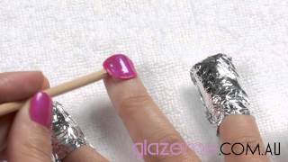 GlazeMe UV Nail Polish Removal Process [upl. by Naxor]