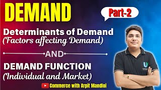 Determinants or Factors Affecting Demand Individual Demand Function and Market Demand Function [upl. by Deming]