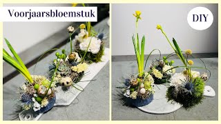 Voorjaarsbloemstuk voor PASEN 🐣🌸🐥 Cursus Bloemschikken 274  Carlein Tukkers [upl. by Anwahsat]