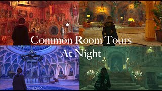 Empty Hogwarts Common Rooms Tour at Night  Hogwarts Legacy Tour ambience [upl. by Prunella]