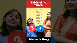 Easy Table Trick 🔥 of 31  Table of 31  Maths Trick maths fun trending reels ytshorts tables [upl. by Bergstrom]