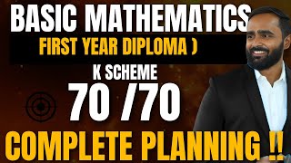 Basic Mathematics Complete Planning 7070K SCHEMEDIPLOMA FIRST YEARPRADEEP GIRI SIR [upl. by Yadahs]