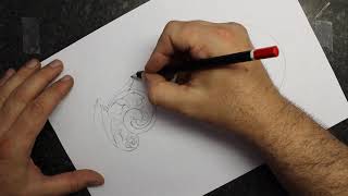 How to draw scroll designs Leaf sheaths [upl. by Sabine497]