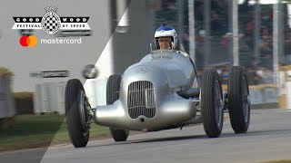 Supercharged 1934 Mercedes W25 screams up FOS hill [upl. by Gibb]