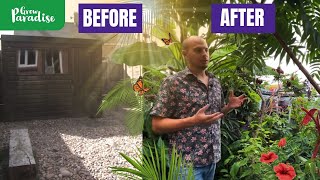 Tropical garden design amp build  4 years in 5 minutes [upl. by Alyce]