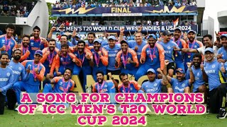 quotA SONG ON CHAMPIONS OF THE ICC MENS T20 WORLD CUP TEAM INDIAquotMusical Tribute [upl. by Athey]