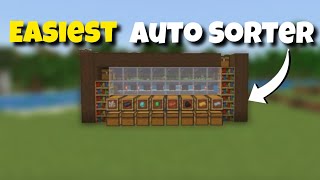 Minecraft EASIEST Auto Sorter TUTORIAL [upl. by Anidan488]