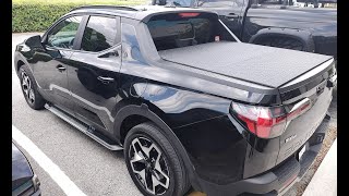 LOMAX Stance Hard TriFold Cover in Black on 2023 Hyundai Santa Cruz review by CampH auto Accessories [upl. by Africa]