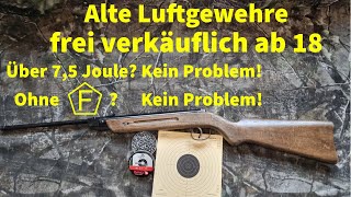 Alte Luftgewehre Ohne F im Fünfeck über 75 Joule Trotzdem Frei ab 18 [upl. by Huber363]