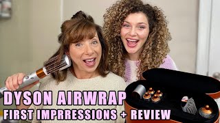 TEACHING MY MOM HOW TO USE THE DYSON AIRWRAP  FIRST IMPRESSIONS [upl. by Rama]