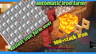 Minecraft121easy iron farm tutorial for all versions 200 per hour [upl. by Arrec]