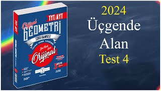 Üçgende Alan Test 4  Orijinal geometri soru bankası çözümleri [upl. by Ellard]