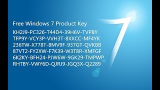 Windows 7 Product Key  How to Activate Windows 7 Professional [upl. by Casabonne549]