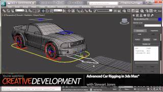 Advanced Vehicle Rigging in 3dsmax 21 Adding automatic steering xvid [upl. by Heisser]