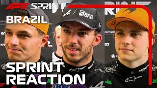 Drivers React After Sprint  2024 Sao Paulo Grand Prix [upl. by Analiese464]