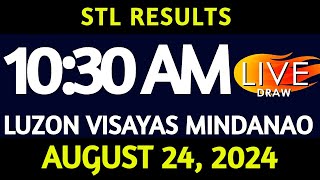 Stl Result Today 1030 am draw August 24 2024 Saturday Luzon Visayas and Mindanao Area LIVE [upl. by Annais718]