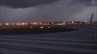 Scary American 737 Atlanta Takeoff in Thunderstorms HD [upl. by Lauritz964]