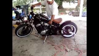 Honda shadow 600 vlx deluxe air ride suspension [upl. by Gordan]