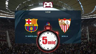 In 5 minutes  FC Barcelona V Sevilla  LA LIGA 202425  GAMEPLAY [upl. by Antons80]